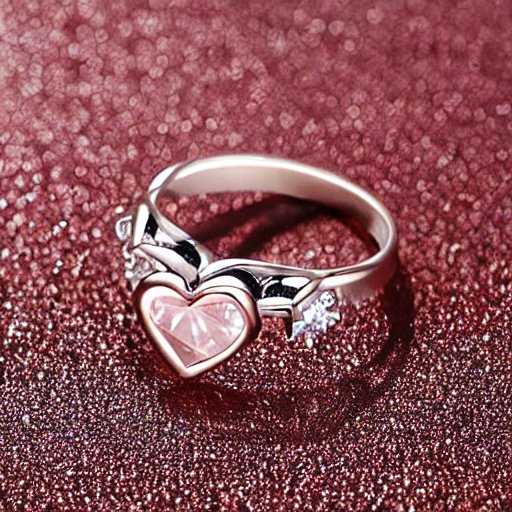 Ring mit herzförmigen Diamant